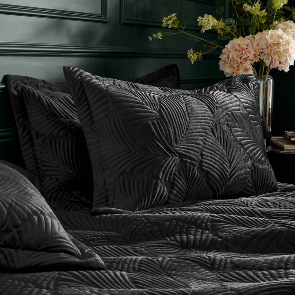 Palmeria Single Quilted Duvet Set Black - Riva