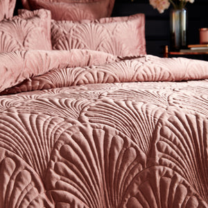 Palmeria Double Quilted Duvet Set Blush - Riva