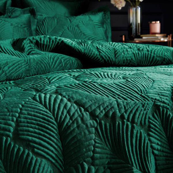 Palmeria Double Quilted Duvet Set Emerald - Riva