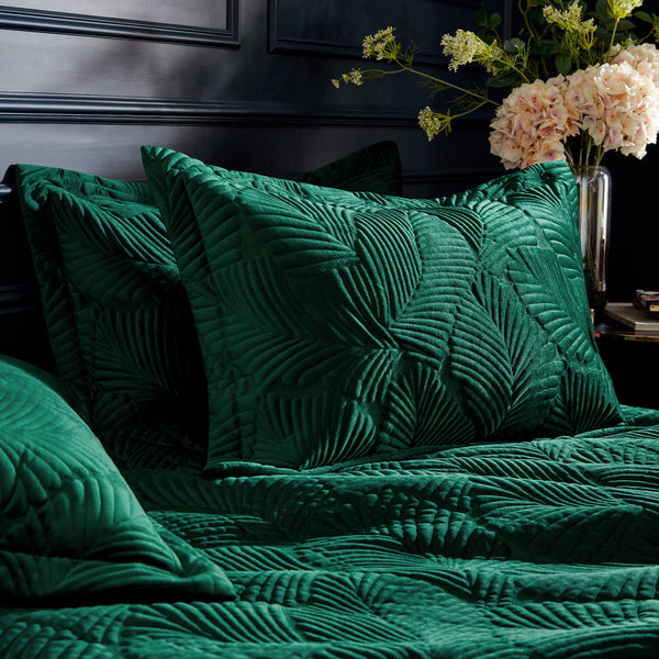Palmeria Double Quilted Duvet Set Emerald - Riva