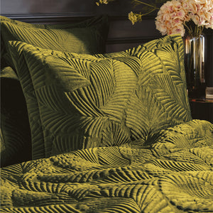 Palmeria Double Quilted Duvet Set Moss - Riva