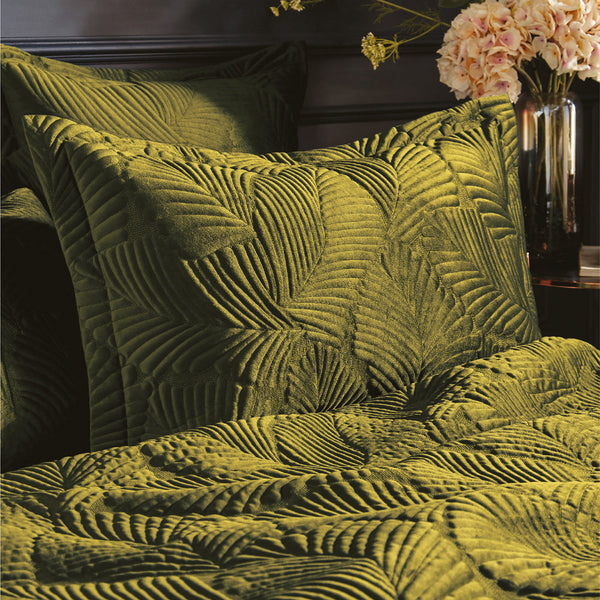 Palmeria Double Quilted Duvet Set Moss - Riva