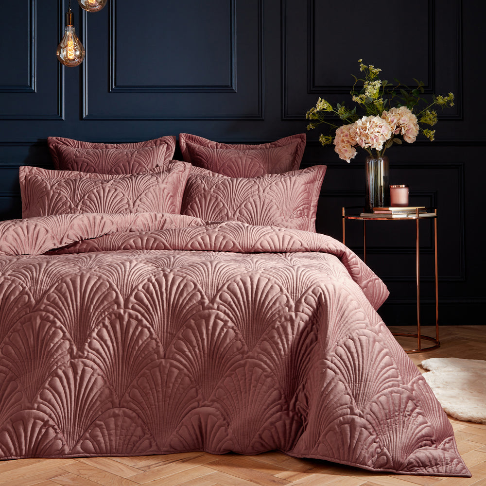 Palmeria Db Quilted Duvet Set Blush