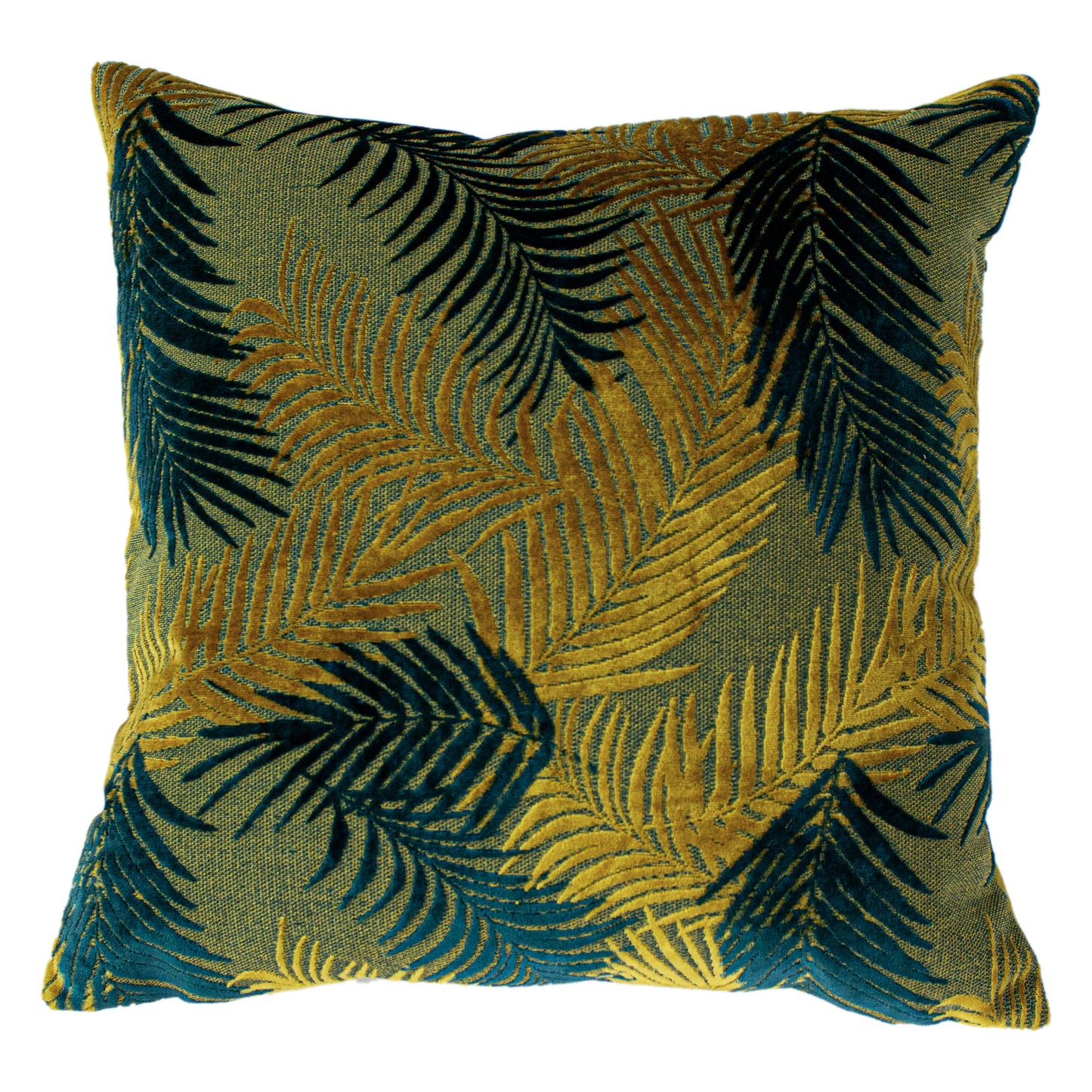 PALM GROVE 50X50 FEATHER FILLED CUSHION GOLD/TEA