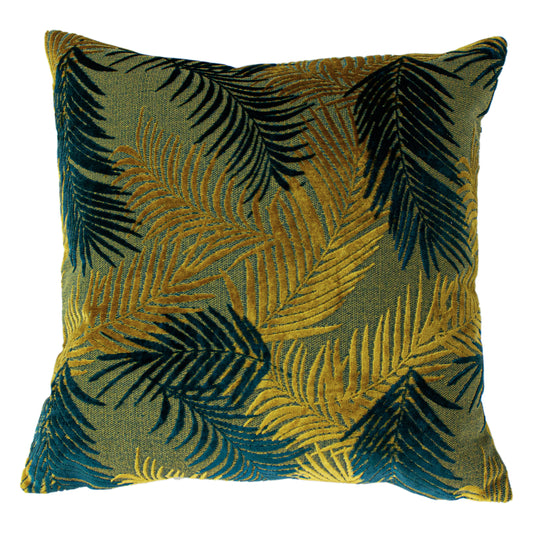 PALM GROVE 50X50 FEATHER FILLED CUSHION GOLD/TEA