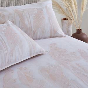 Pampas Single Duvet Set Blush - Riva