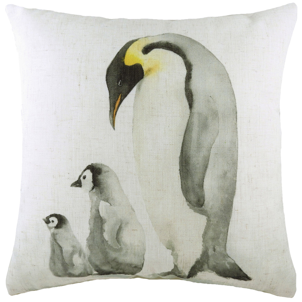 Penguin Family 43x43 Feather Filled Cushion Multi