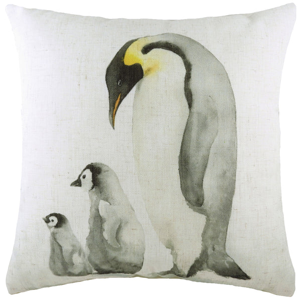 Penguin Family 43x43 Feather Filled Cushion Multi - view 2