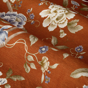 Porcelain Garden 228x182 Pencil Pleat Curtains Rust - view 7
