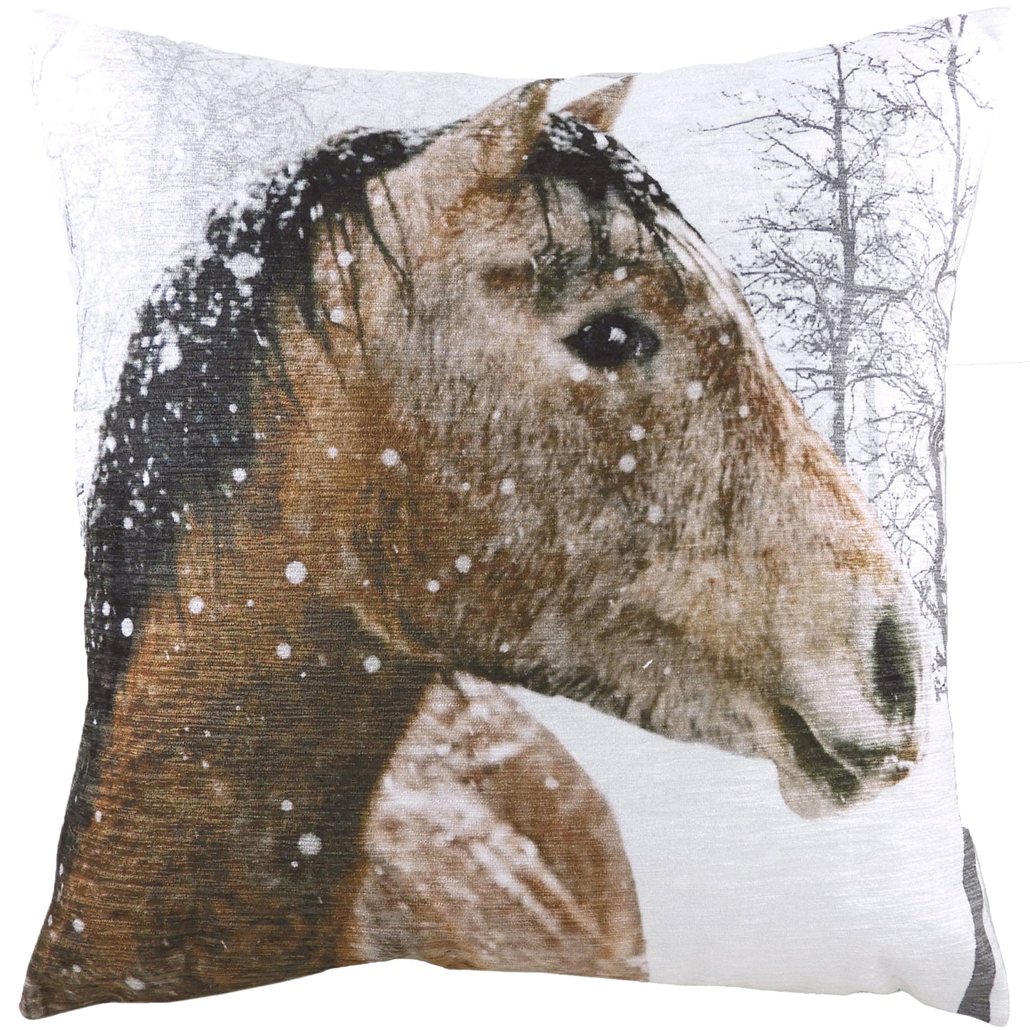 PHOTO HORSE 43X43 FEATHER FILLED CUSHION MULTI