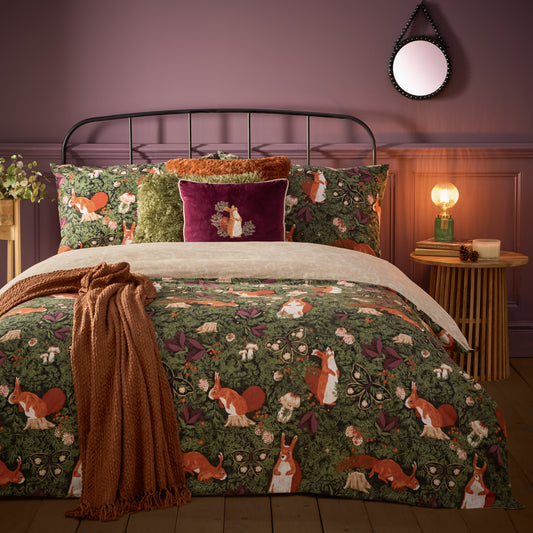 PINEBERRY FOREST DOUBLE DUVET SET MULTI