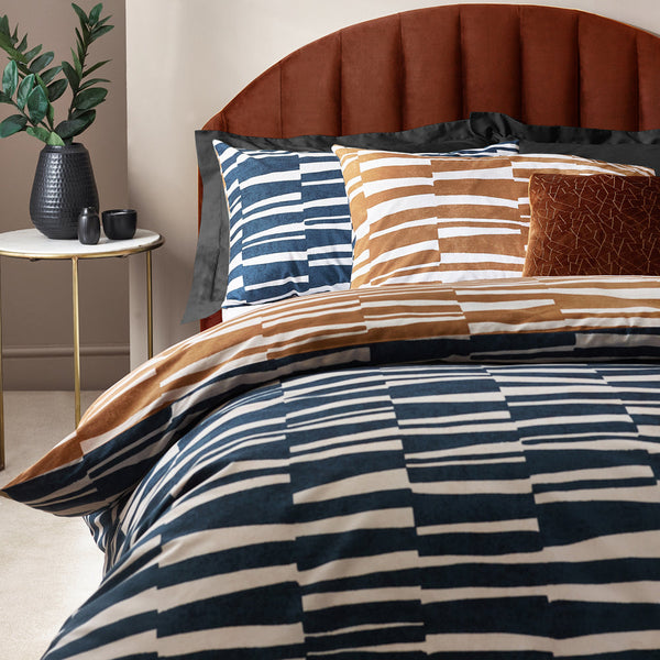 Piper King Size Duvet Set Dusk/Bronze - Riva