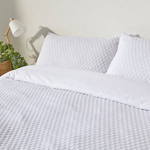 Polka Tuft Single Duvet Set White - Riva