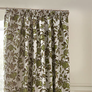 Pomegranate 167x228 Pencil Pleat Curtains Green - view 3