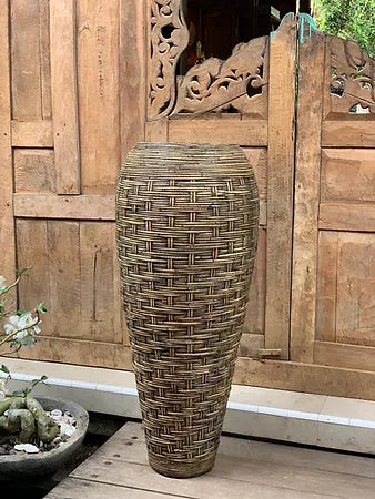 Tall Bamboo Natural Pot