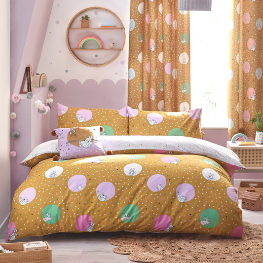 PETER RABBIT DOTTY TODDLER DUVET SET OCHRE