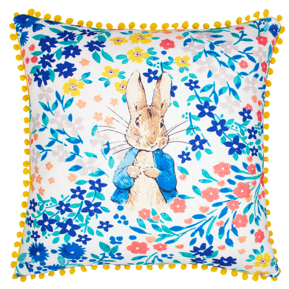 Peter Rabbit Florelli 45x45 Feather Filled Cushion Multi