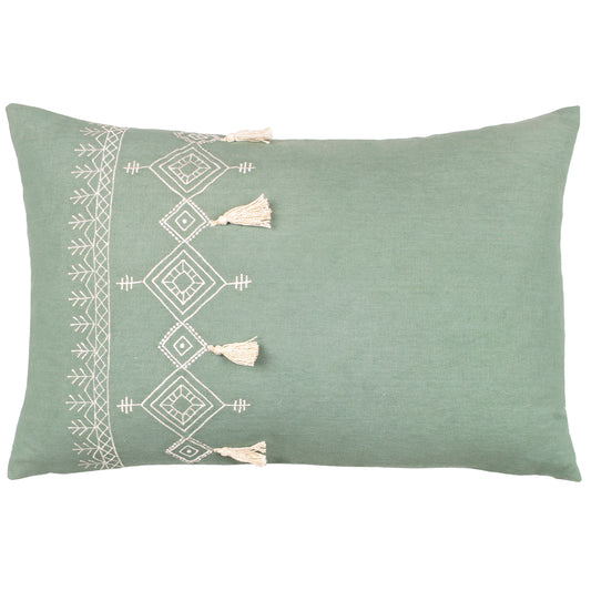PRITTA 40X60 FEATHER FILLED CUSHION EUCALYPTUS