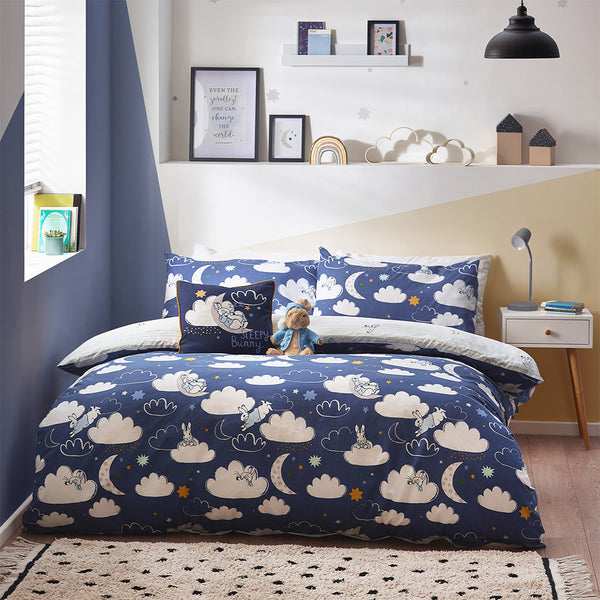 Peter Rabbit Sleepy Head Single Duvet Set Blue - Riva