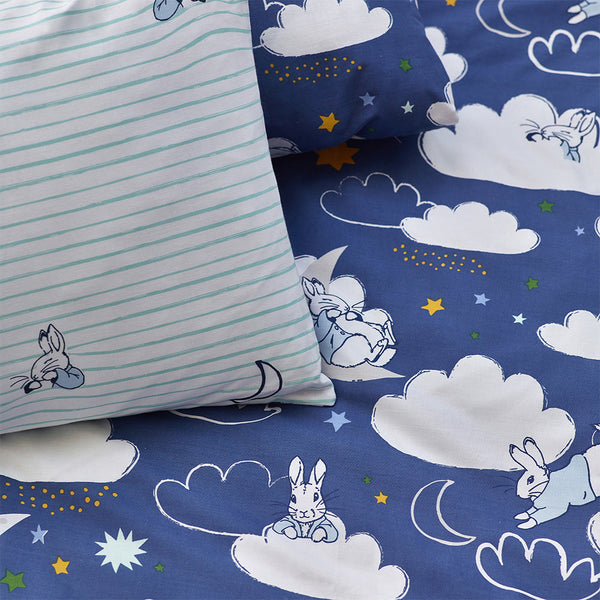 Peter Rabbit Sleepy Head Single Duvet Set Blue - Riva