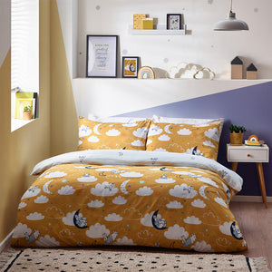 Peter Rabbit Sleepy Head Double Duvet Set Ochre - Riva