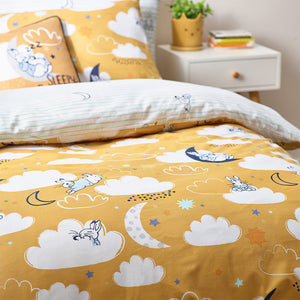 Peter Rabbit Sleepy Head Double Duvet Set Ochre - Riva