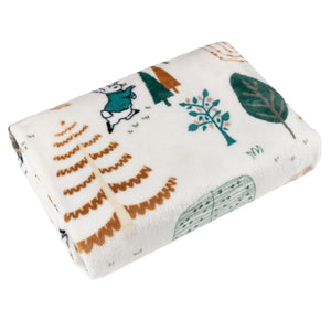 Peter Rabbit Scandi Woods 130x150 Fleece Throw Multi