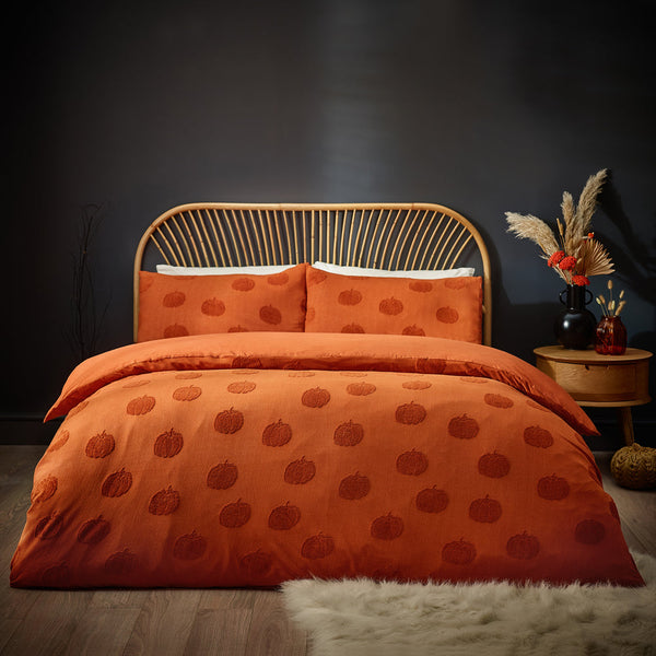 Pumpkin Tufted King Size Duvet Set Spice - Riva