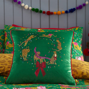 Purrfect Christmas Toddler Duvet Set Green/Gold - Riva