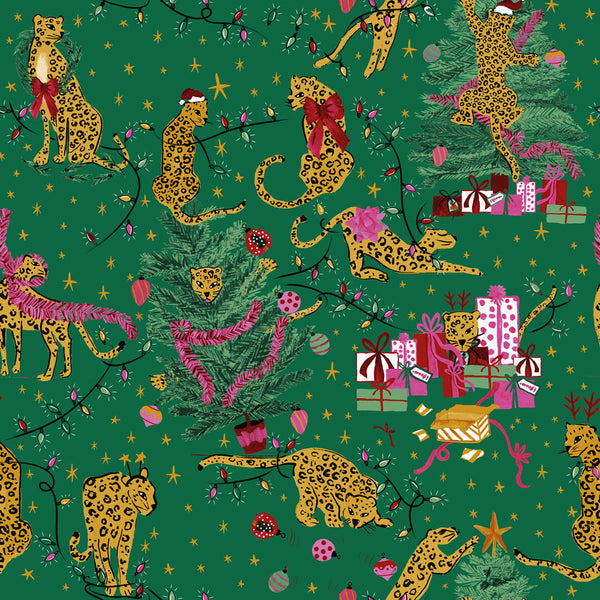 Purrfect Christmas Toddler Duvet Set Green/Gold - Riva