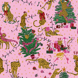 Purrfect Christmas Super King Duvet Set Pink/Lilac - Riva