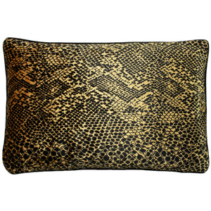 Python 40x60 Feather Filled Cushion Gold