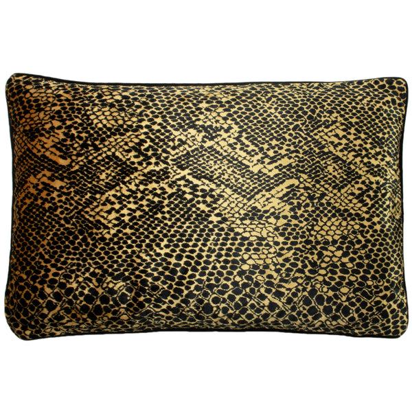 Python 40x60 Feather Filled Cushion Gold