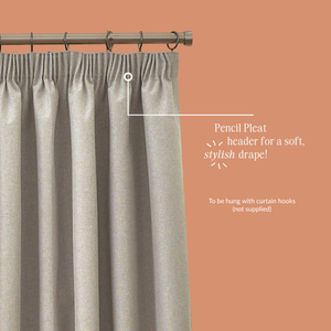 Dawn 168x229 Pencil Pleat Curtain Charcoal - Riva