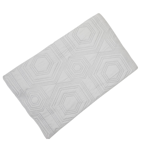 Faux Embroidery Contrast Col Bedspread 200x230