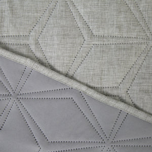 Linen Look Hexagonal Quilt Grey 200x230