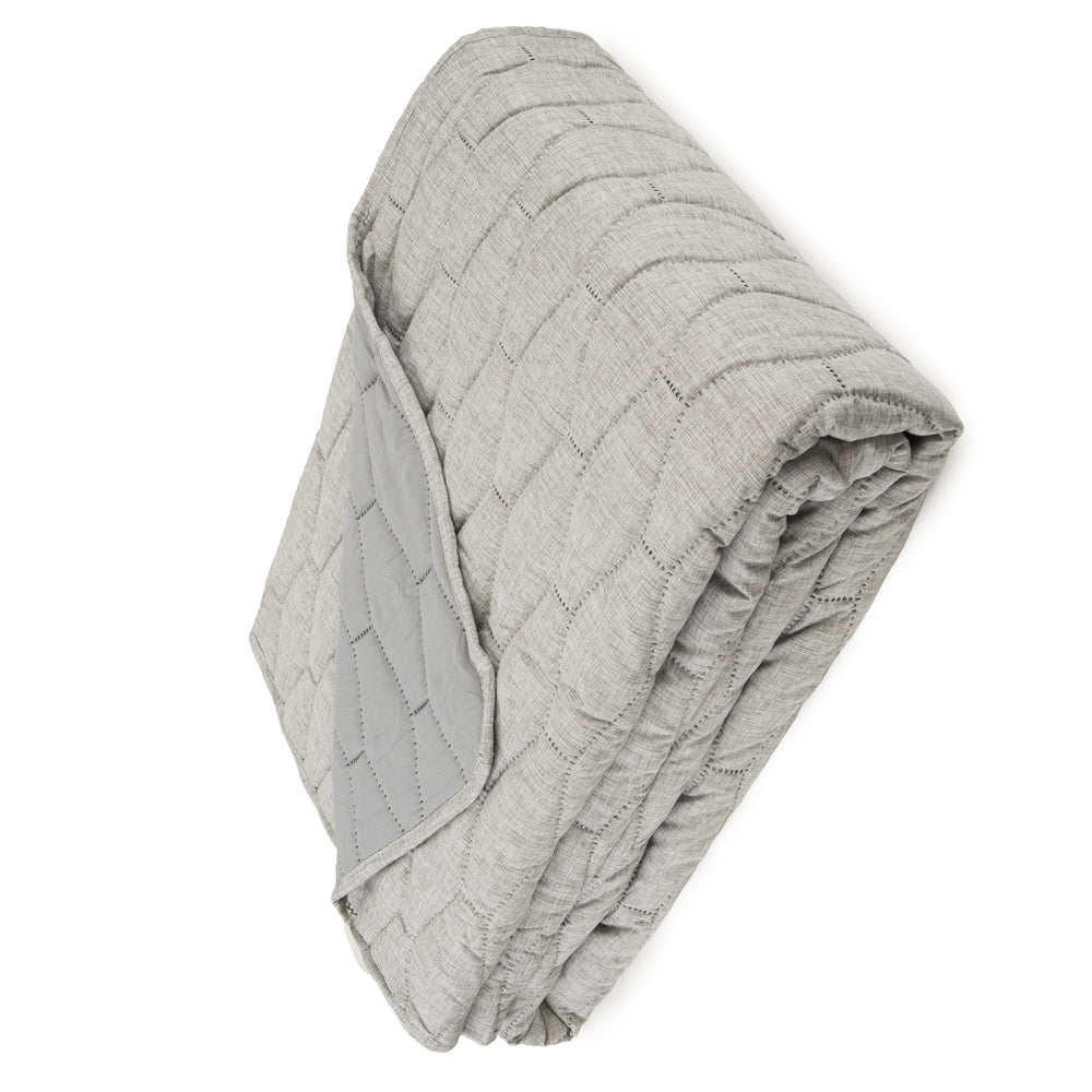 Melange Linen Look Quilt – Grey 200x230