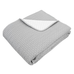 Tactile Jaq Dot Quilt Grey 240x260