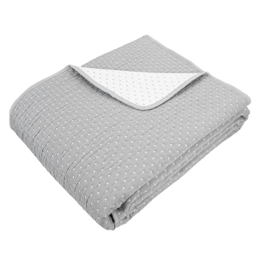 TACTILE JAQ DOT QUILT GREY 240 X 260