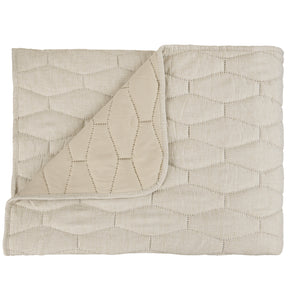 Melange Linen Look Quilt – Natural 240x260