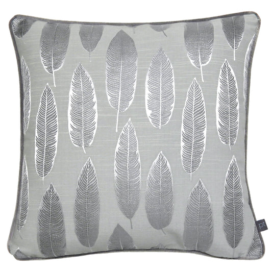 QUILL 43X43 FEATHER FILLED CUSHION SILVER
