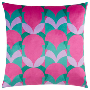 Raeya 45x45 Feather Filled Cushion Pink & Jade - view 2