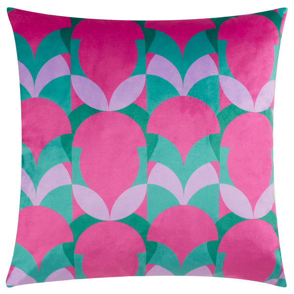 Raeya 45x45 Feather Filled Cushion Pink & Jade - view 2
