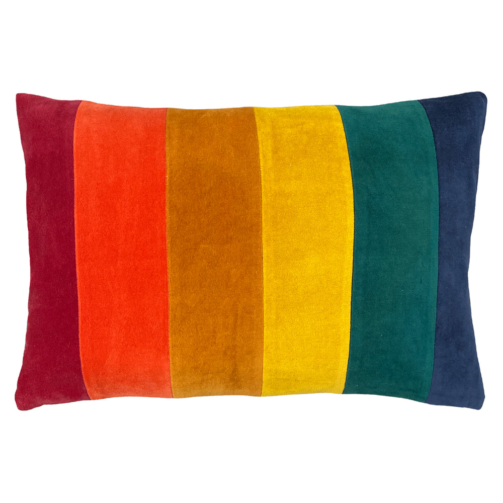 Rainbow 30x50 Feather Filled Cushion Multi Jewel - Canwell Interiors Limited - Riva