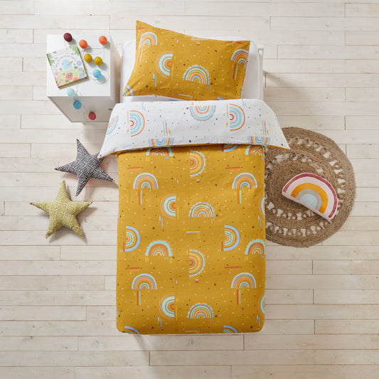 RAINBOW TRIBE DB DUVET SET MUSTARD