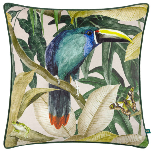 RAMPHA 50X50 FEATHER FILLED CUSHION GREEN