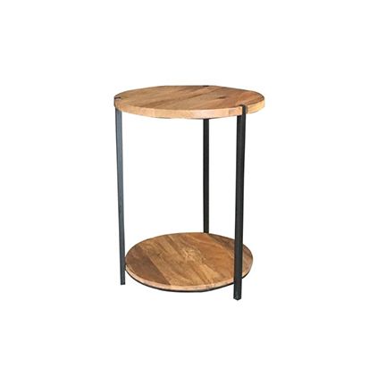 Ravi Double Round Top Table – Light Finish