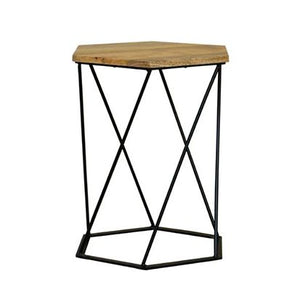 Ravi Hexagnol Lamp Table – Iron Base