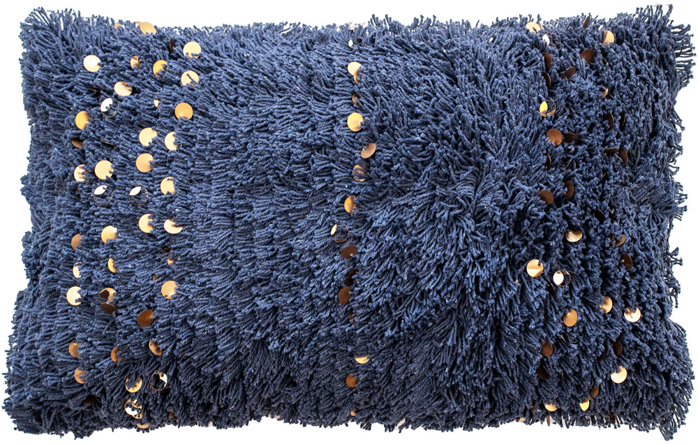 Fibre Filled – Textured Moroccon Sequin Blue 30x50