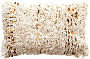 Textured Moroccon Sequin Cushion Natural 30x50